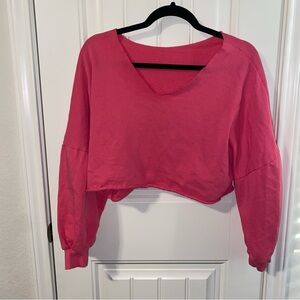 Pink cropped sweater